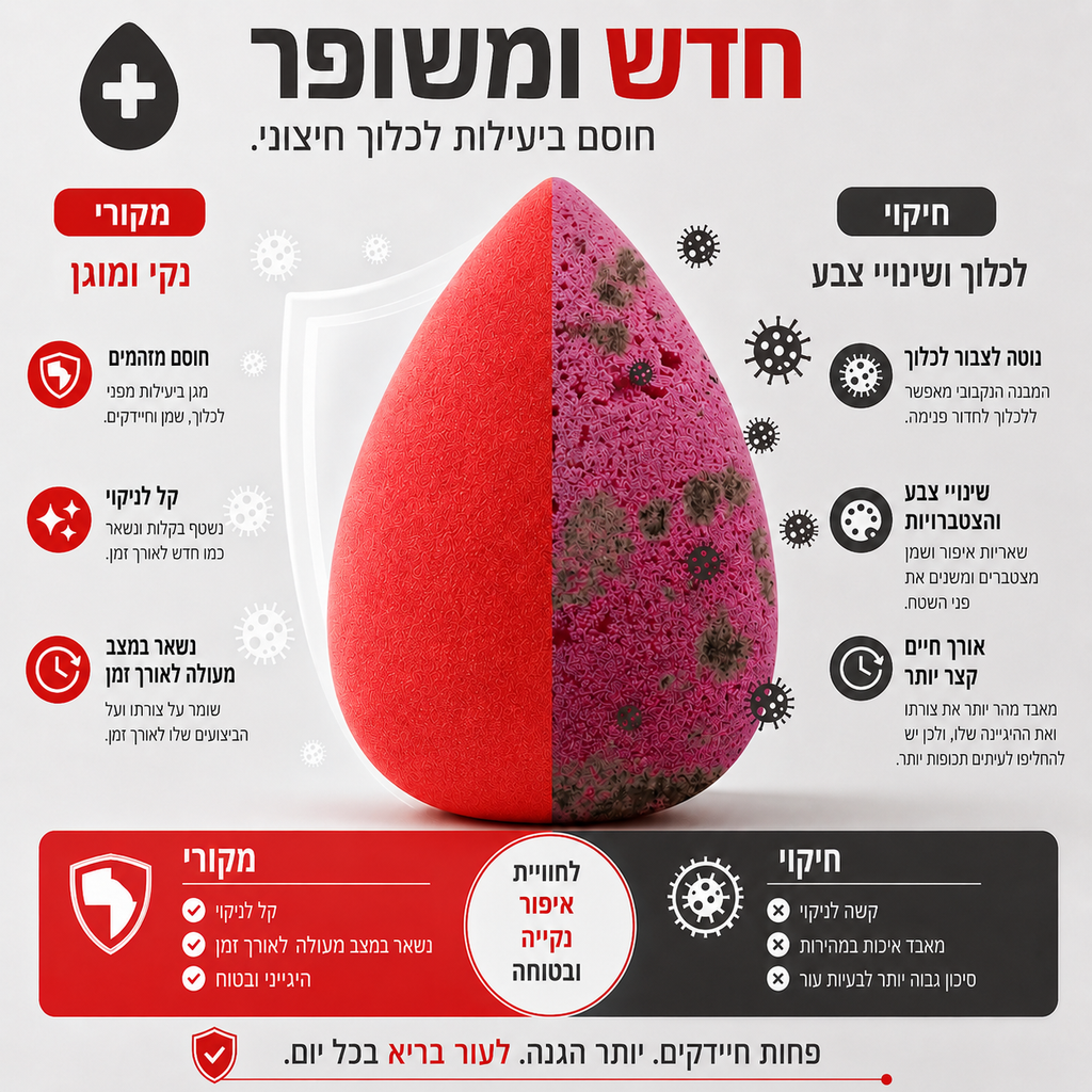 ספוג איפור – ביוטי בלנדר דוחה מים | נטול לטקס